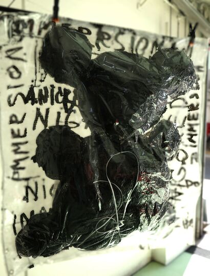 AlfaBoy immersion in NIGREDO - a Sculpture & Installation Artowrk by Veronica and AlfaBoy